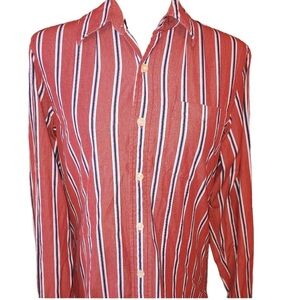 Trailer Button Vintage Fit Stripe Shirt Cotton M